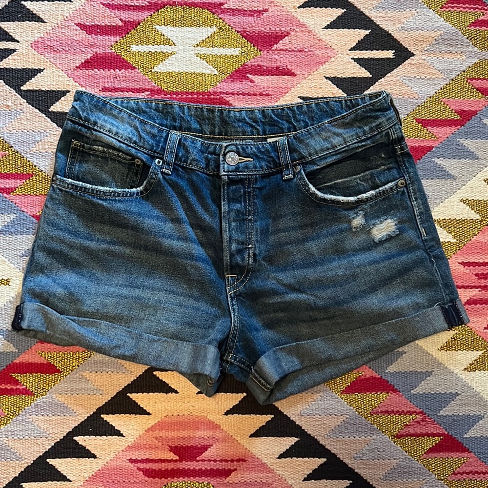 &Denim Boyfriend Shorts